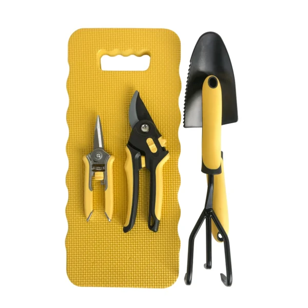 Gardening Tools Metal Set 5 Piece- Black and Yellow