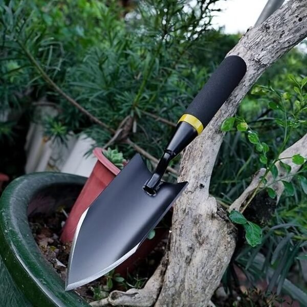 Carbon Steel Garden Trowel with Rubberized Handle - Image 3